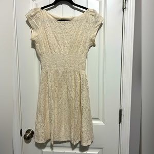 NWOT Ultra pink ivory lace dress